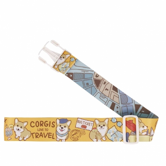 Uma Hana Handbags - Corgi Travel Suitcase Luggage Straps
